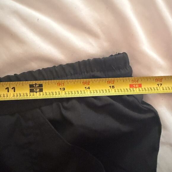 Black Cargo Parachute Skirt Drawstring Hem Y2K Grunge Cyber Punk Utility L - Picture 8 of 8